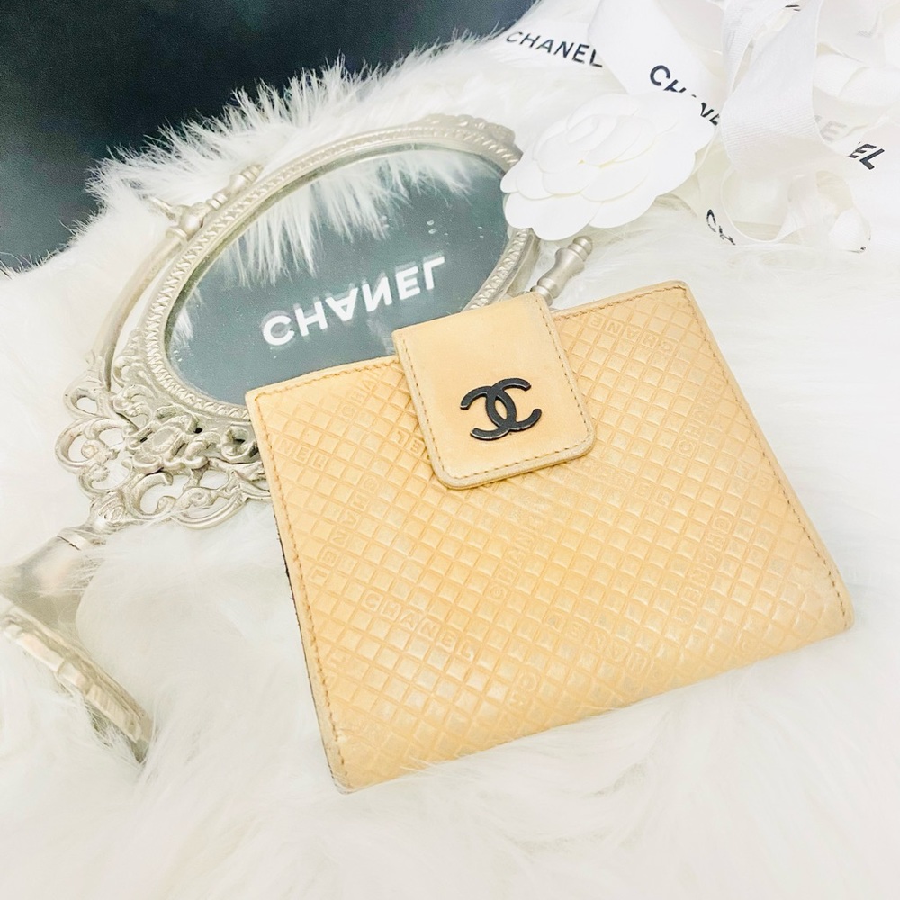 11.Chanel Beige Compact Wallet
